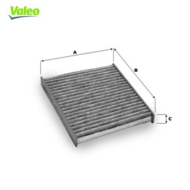 VALEO 715840 Filter Cabin Air Protect Pollen Filter with Activated Carbon Protection Against Pollen, Dust, Bacteria, Gases and Unpleasant Odours