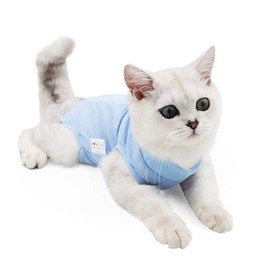 Cat Recovery Suit for Abdominal Wounds or Skin Diseases, Cat Onesie for Cats After Surgery Female Kitten Recovery Suit, Breathable E-Collar Alternative for Cats After Spay Anti Licking Wounds
