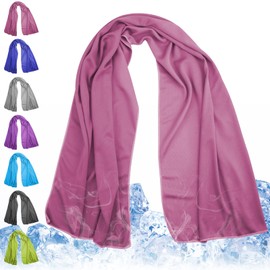 Meiyante Ice & Sweat Towels, 43.3" x 15.7" - Cooling Neck Wraps for Summer Heat - Quick Cool Down for Gym, Running, Golf, Yoga & Sports
