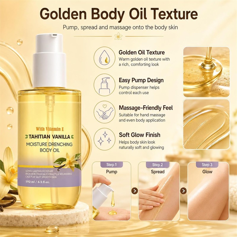 Cocoa Butter Formula Moisturizing Body Oil for Dry Skin with