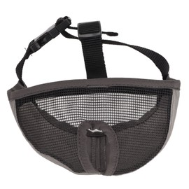 Adjustable Bulldog Mask Bite and Barking Dog Muzzle Eye Closed Training Dog Mesh Mask for Bulldogs Pugs ChihuahuasGray XL