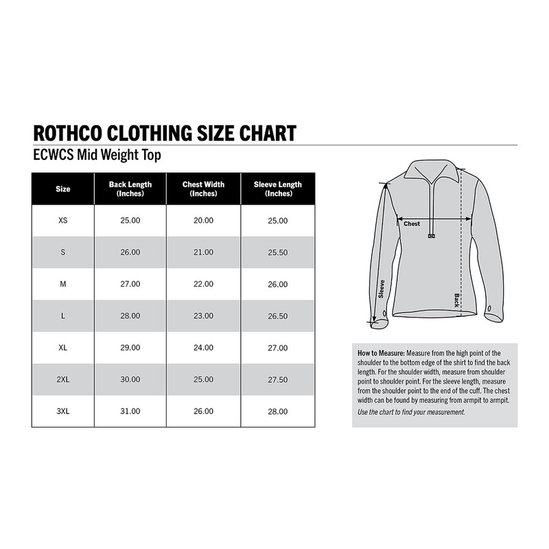 Rothco ECWCS Gen III Mid-Weight Underwear Top & Bottom Set