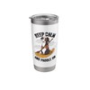 Keep Calm And Paddle On, Stand Up Paddleboard Dog Stainless