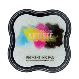Artiste Pigment Clear Emboss Ink Pad for Stamping, Embossing Powders, Crafting Supplies, Highly Pigmented, for Use with Clear Stamps, Rubber Stamps, Ink Pads are Safe Non-Toxic Acid-Free