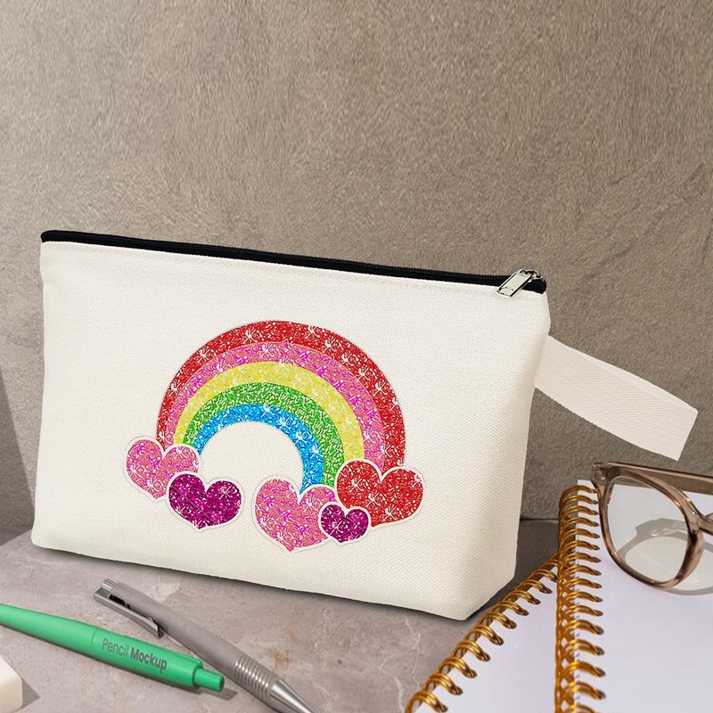 Koolmox 20 PCS Large Cosmetic Pouch with Bottom and Strap,