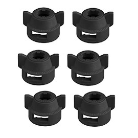 Pack of 6 - Quick TeeJet Black Nylon Cap for Flat Fan Spray Tips w/ 2 Patterns Farmer Bob's Parts CP25595-1-NY