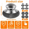 16 Pack Steel Wool Scrubber with 8 PCS Replacement Wire