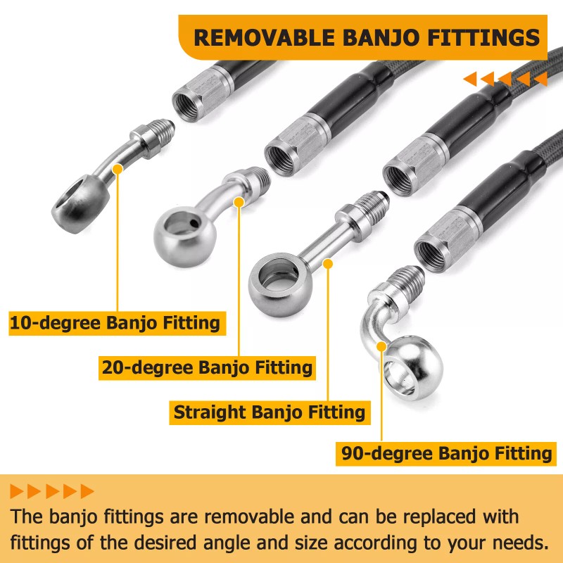 CB 12"-14" Handlebar Hydraulic Clutch & Brake Lines for 14-16