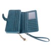 Women PU Leather Credit Card Holder Large Capacity Wallet Zipper