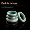 BJIMIDTI Genuine Narrow Jade Ring(Size:9), Burma Natural Raw Green Jade