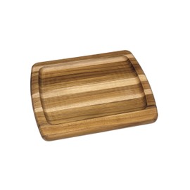 Lipper International Teak Wood Edge Grain Serving Platter, Small