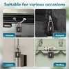 DUALCROWN 4 Pack Black TSA Luggage Locks with Key+4 Pack
