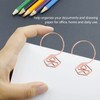 100Pcs Cute Paper Clips Ring Style Anti Slip Sturdy Electroplated