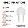 GoodBulb LED Light Bulbs - 9 Watt (60 Watt Equivalent)