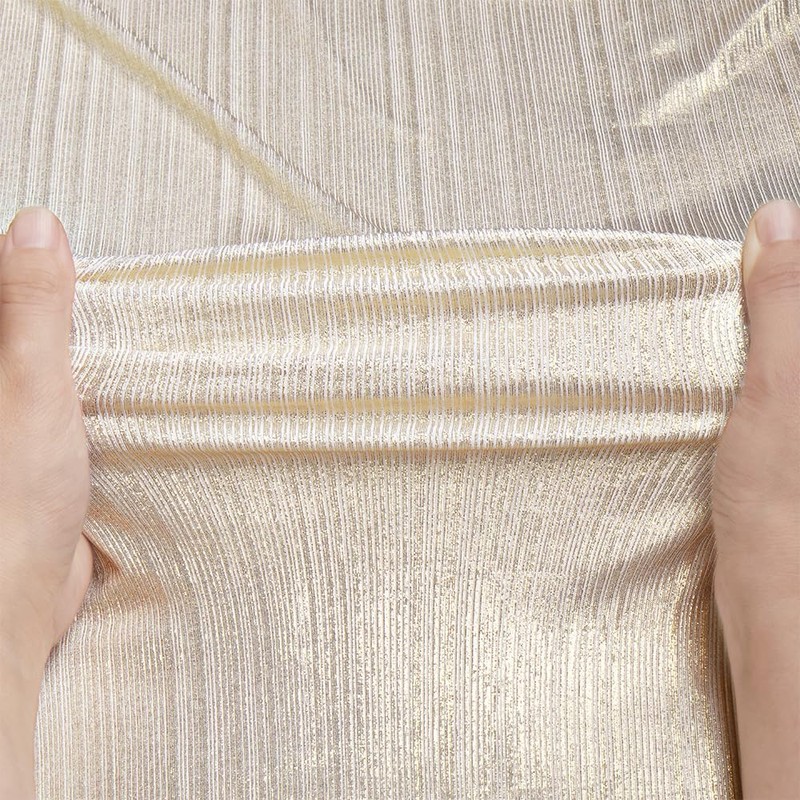 MaiMaiSuan 60’’ Wide Soft Shiny Stretch Metallic Luster Rib Knit