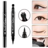 Pinkiou 2 in 1 Double-headed Liquid Eyeliner Pen Stamp Super