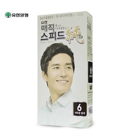 Yuhan Magic Speed ​​Sun No. 6 Dark Brown Gray Gray Cover Hair Dye / 유한 매직스피드순 6호 어두운 밤색 새치커버 염색약