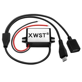 DC DC 12V 24V 36V 48V 60V 72V to 5V Voltage Converter 3A 15W Female and Micro USB Converter Adapter Connection for Car Motorcycle Bicycle E-Bike