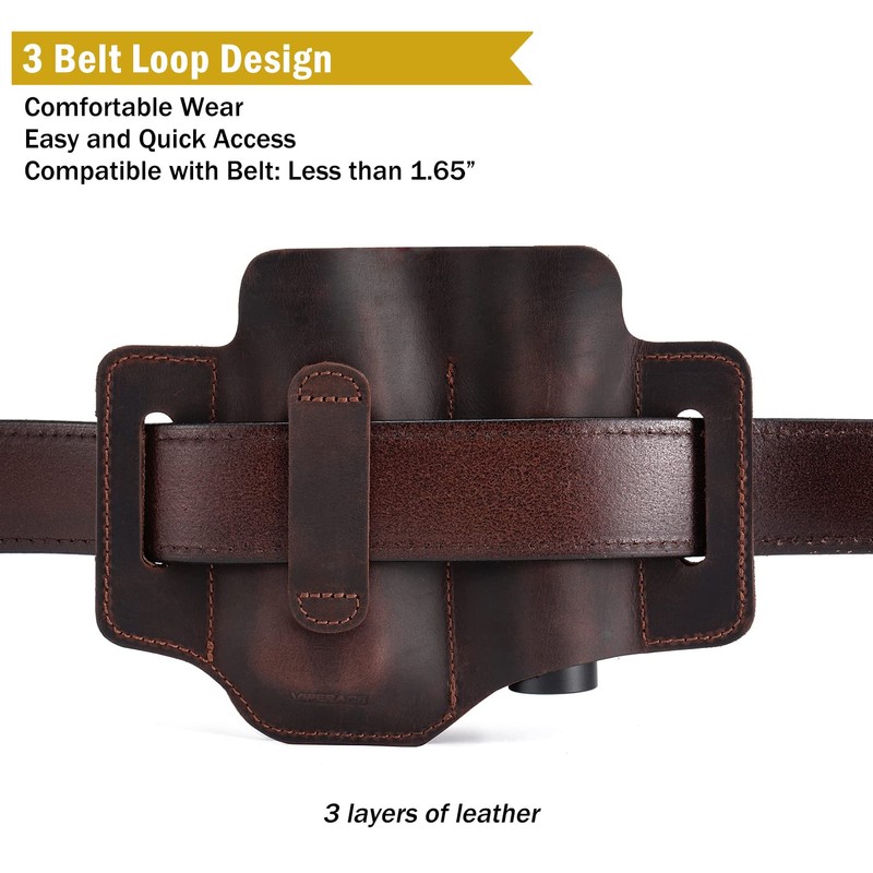 VIPERADE Leather Sheath for Belt, EDC Multitool Sheath, Leather Knife
