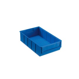 PROREGAL Blue Industrial Box 300 B | H x W x D 8.1 x 18.3 x 30 cm | 3.4 Litres | Storage Box, Assortment Box, Small Parts Box