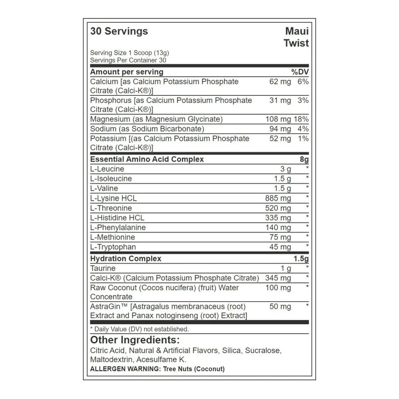 Nutrex Warrior Eaa Hydration 30 Srvs Aminoacidos Bcaa Sabor limonada