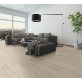 MSI McKenna 7 in. x 48 in. Luxury Vinyl Flooring, Rigid Core Planks, LVT Tile, Click Lock Floating Floor, Waterproof LVT, Wood Grain Finish, Ballintoy Beige, 23.77 Square Feet