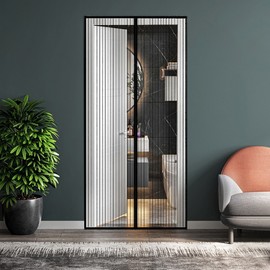 [Living Peace] Mosquito Goodbye Magnetic Door Screen (100x210cm) (Black)