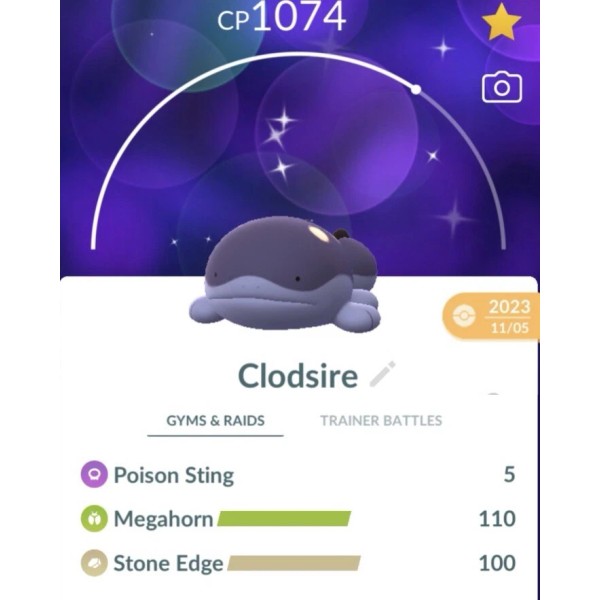 Shiny Clodsire - Lv26, 2nd charged - Pokémon Trade Go