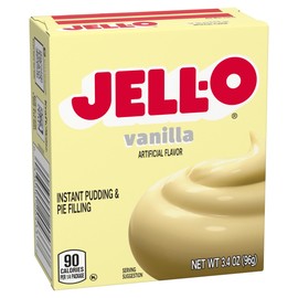 Jell-O Vanilla Artificially Flavored Instant Pudding & Pie Filling Mix, 3.4 oz. Box (Pack of 5)