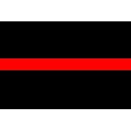 Thin Red Line Reflective 2x3 Rectangle Decal