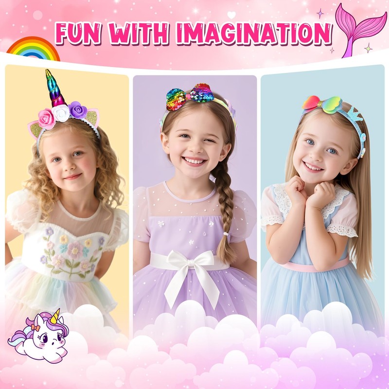 Pourbibi Set of 10 for making a headband for girls