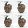 Merriway BH06973 (4 Pcs) Brown Shepherd Type Ball Castors No.