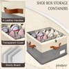 JHHBHV 2 Pack Shoe Organizer for Closet, Adjustable Shoe Box