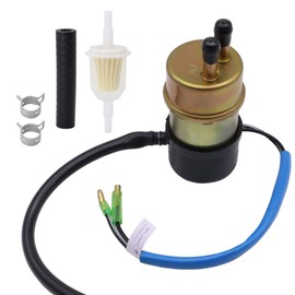 OXCANO 49040-1055 Electric Fuel Pump 12V with Am116304 Fuel Filter Compatible with Kawasaki Mule Fuel Pump 3010 3000 3020 3010 4X4 2500 2510 2520 1000 Repalce KAF620 KF620 (8mm In/Outlet)