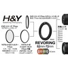 H&Y Step Up Ring REVORING 52-72mm Red Leveling Filter Diameter