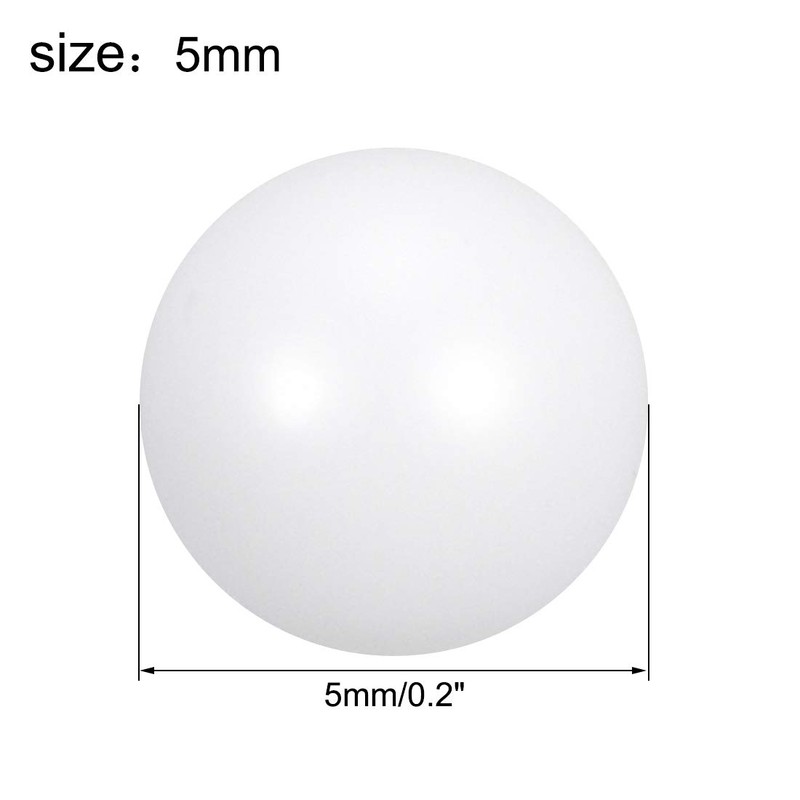sourcing map Pack of 5 PTFE Balls, 5 mm Diameter,