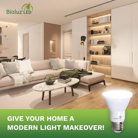 Bioluz LED 10 Pack PAR20 LED Bulb 90 CRI 5.5W = 75W Replacement Spot Light Bulb 5000K Daylight E26 Standard Base 40 Degree Beam Angle UL Listed & Title 20