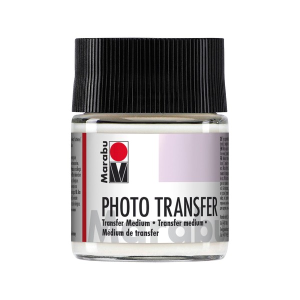 Marabu 11410005852 Transparent Photo Transfer Medium, 50 ml in Glass,