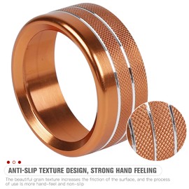 JeCar Center Control Dash Board Switch Button Ring Trim Cover Aluminum Alloy Interior Accessories for 2014-2018 Chevy Silverado GMC Sierra (Orange)