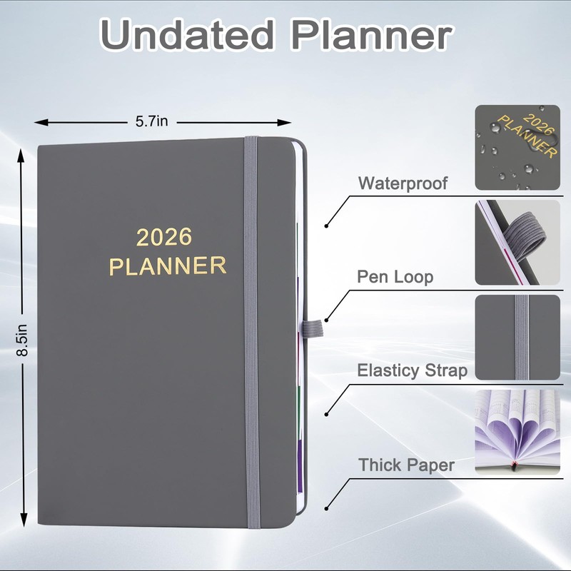 SEEALLDE Planner 2026 Week to view Full Year Daily Diary