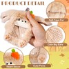 Bunny Plush Kpop Photocard Holder with Keychain, Soft Rabbit ID