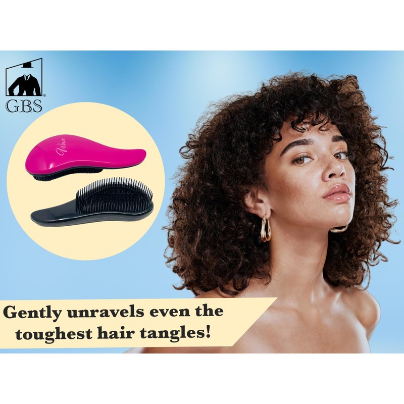GENTS 5-Piece Hair Detangling Brush Set - Professional Salon Quality