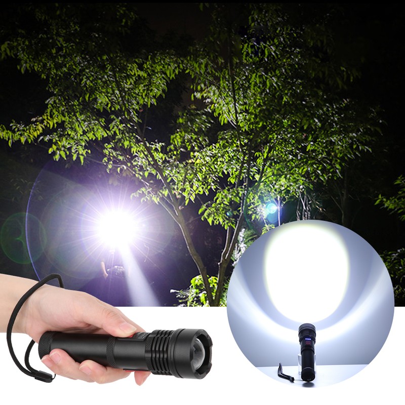 XHP50 USB Rechargeable Torch Portable Flashlight Outdoor Camping Fishing Flashlight