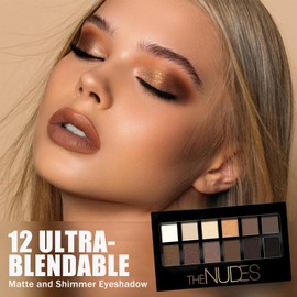 12-Color Smoky Brown Nude Eyeshadow Palette – Highly Pigmented Matte and Pearlescent Lustre Shades, Waterproof & Long-Lasting. Perfect for Smoky Eye Looks & Everyday Wear. Blendable, Versatile Colors