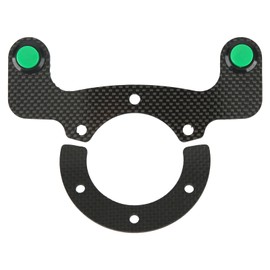 External Horn Button Kits Carbon Fiber 6 Bolts Steering Wheel Modified Button Universal Fit for Horns Lights Green