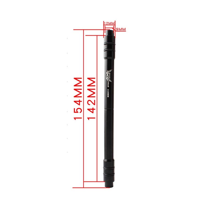 VOANZO Black Aluminum Alloy Conversion Skewer Adapter 12mm Front Thru