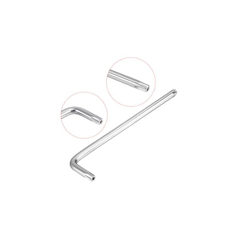 uxcell Long Tamper Proof Torx Star Key Bit Wrench, L-Shape