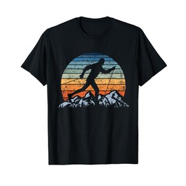 Winter Sports Vintage Sunset Cross-Country Skiing T-Shirt