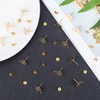 UNICRAFTALE 100pcs Golden Stainless Steel Flat Round Blank Earring 0.8mm