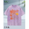 2025 Summer Mens Cotton Tshirt 100 Cotton Oversized Washed Soft